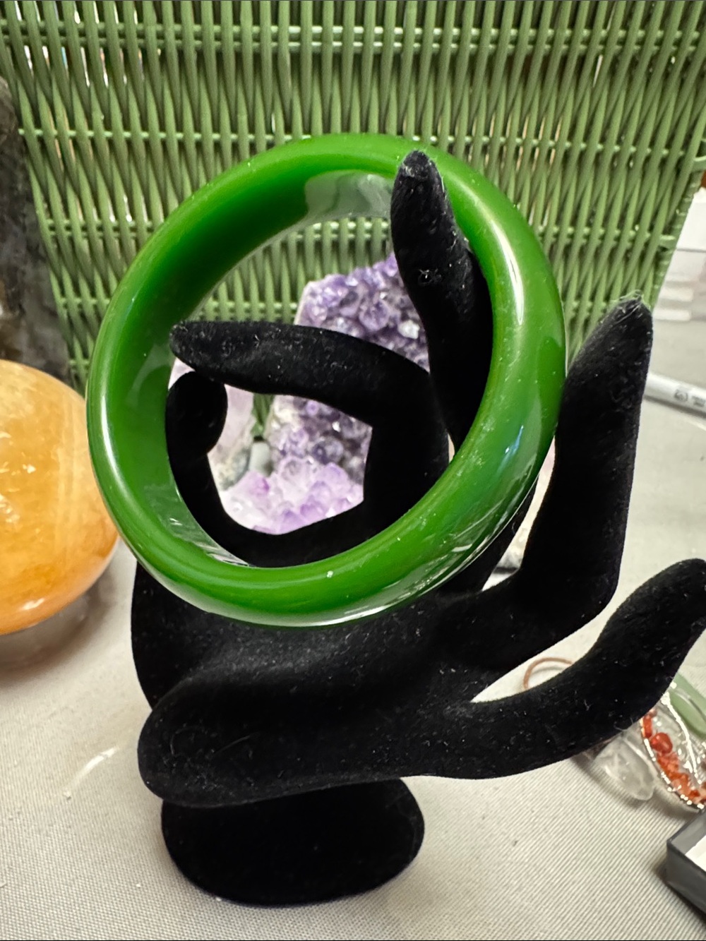 Vibrant Green Nephrite Jade Bangle
